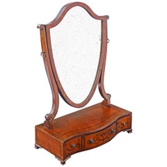 Antique Georgian circa 1820 Satinwood Dressing Table Swing Mirror