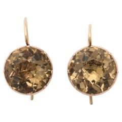 Antique Georgian Citrine Drop Earrings, circa 1820-1830