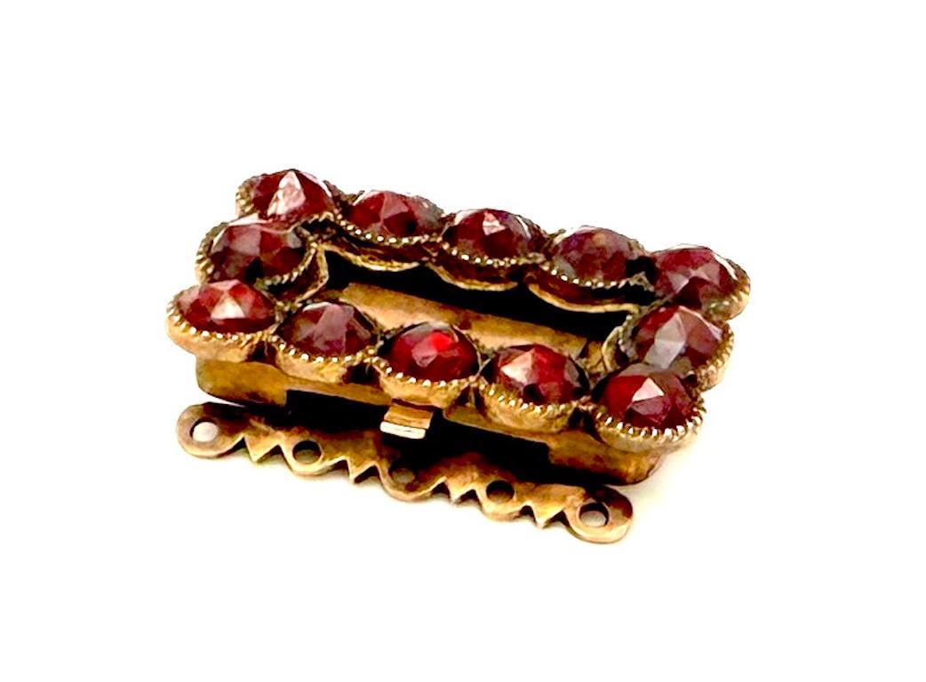 Antikes georgianisches Verschluss-Halskette-Armband aus Roségold mit 9 Karat Granat (George IV.) im Angebot
