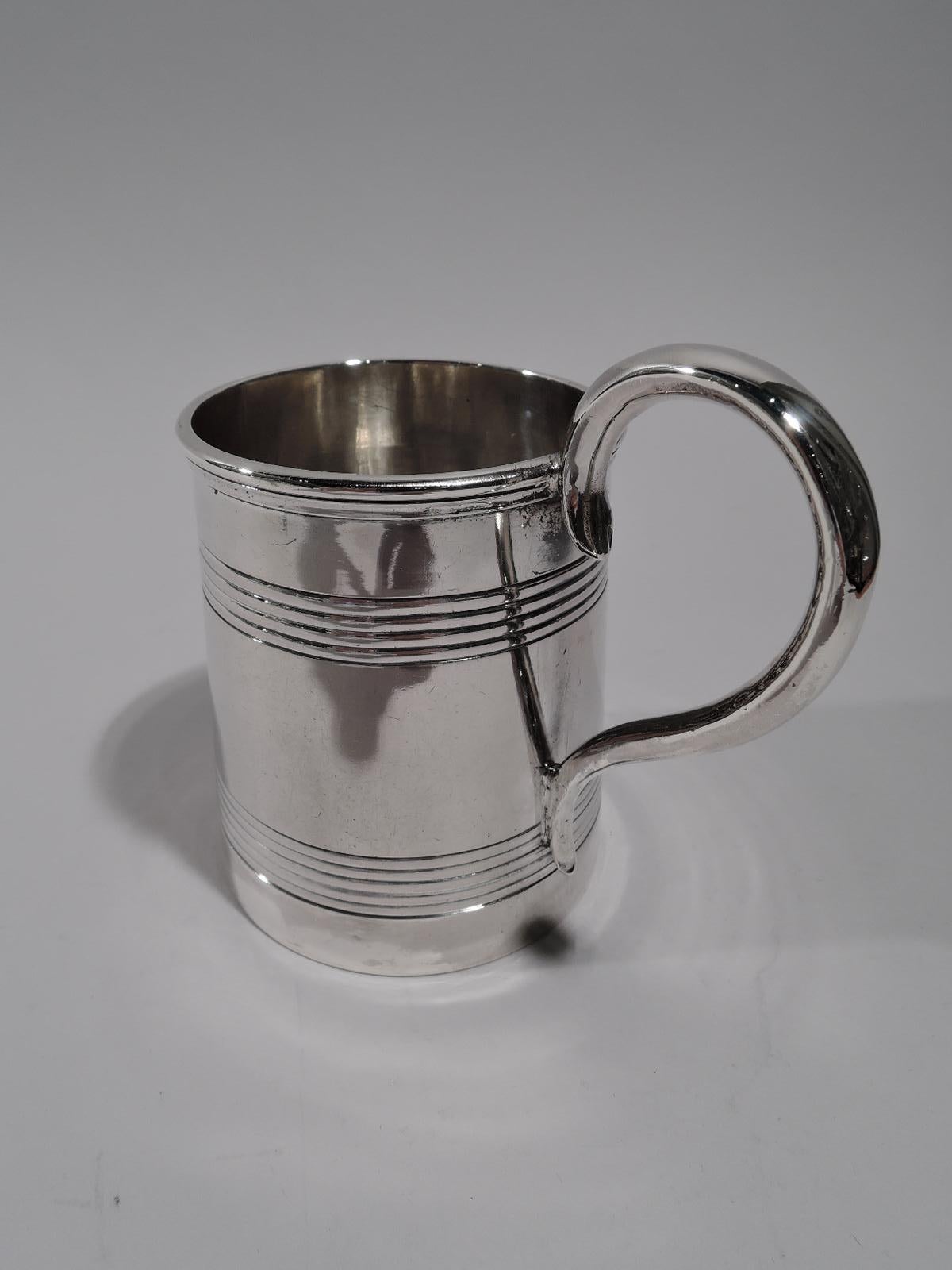 American Antique Georgian Coin Silver Baby Cup by George Sharp for Bailey & Co.