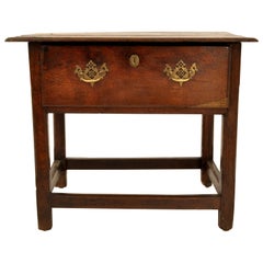 Antique Georgian Country Oak Tavern Side Table Server George II Circa 1760
