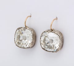 Antique Georgian Cushion Cut Paste Earrings