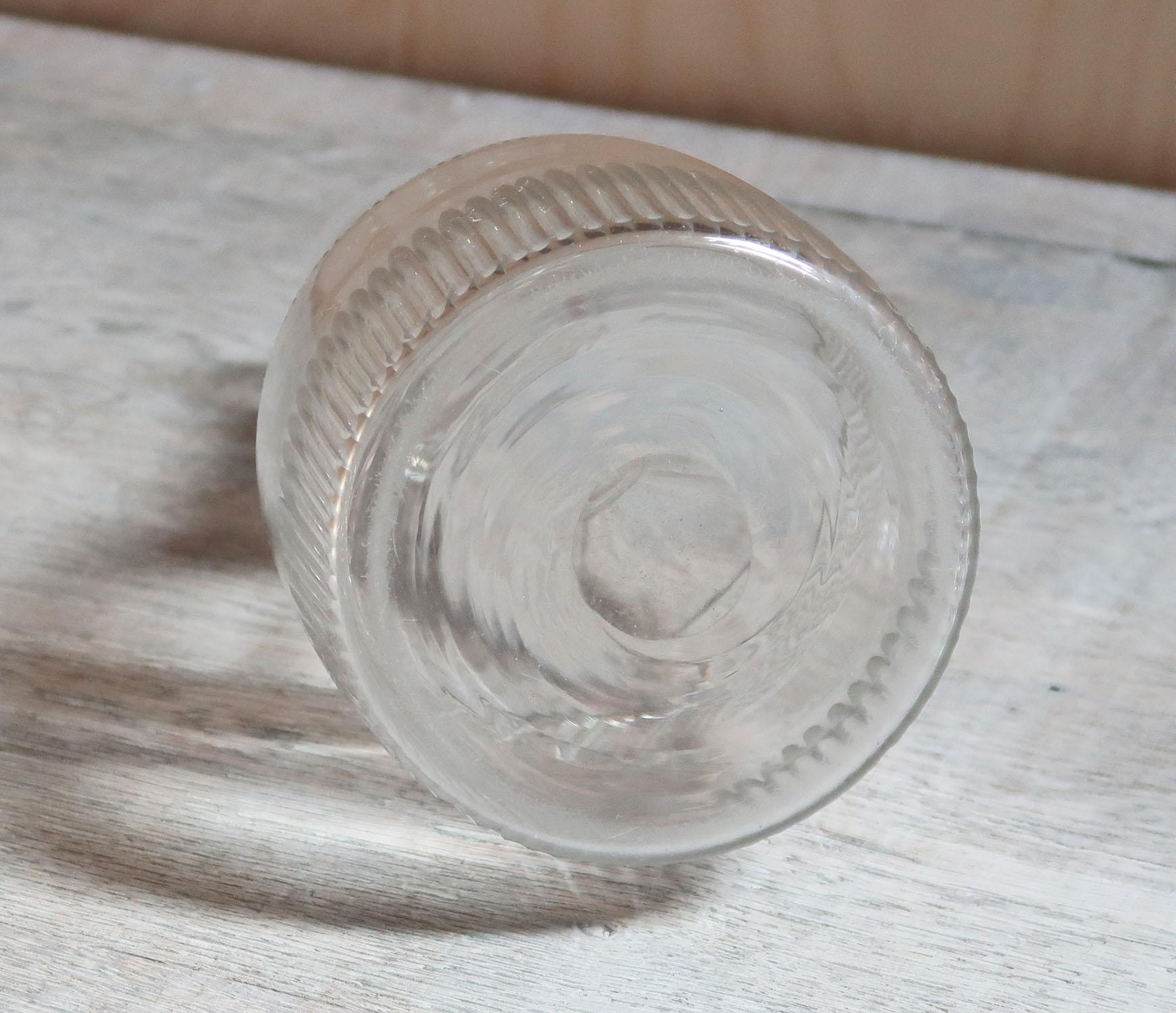 jarra de cristal tallado antigua