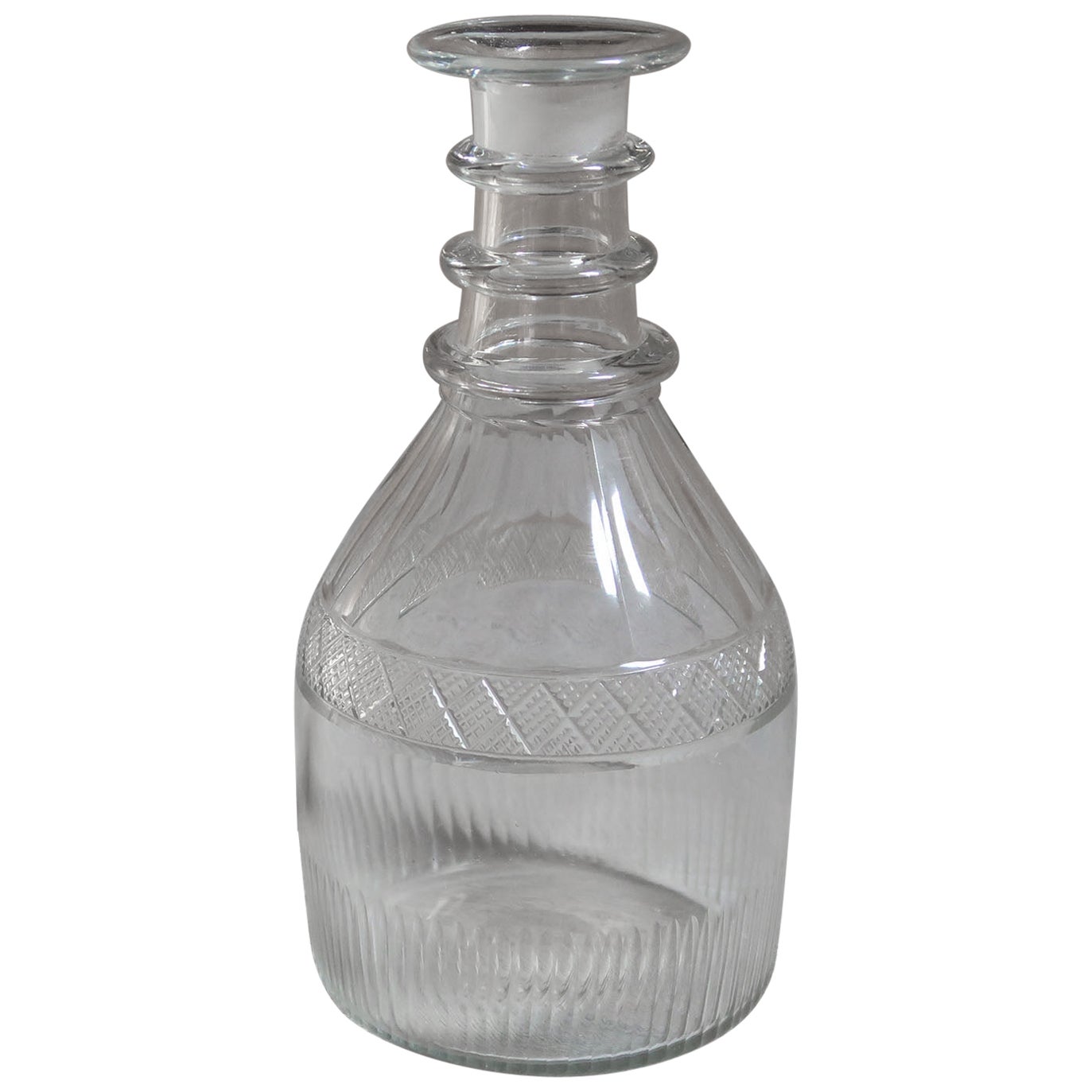 Antique Georgian Cut Glass Carafe, English, C.1820