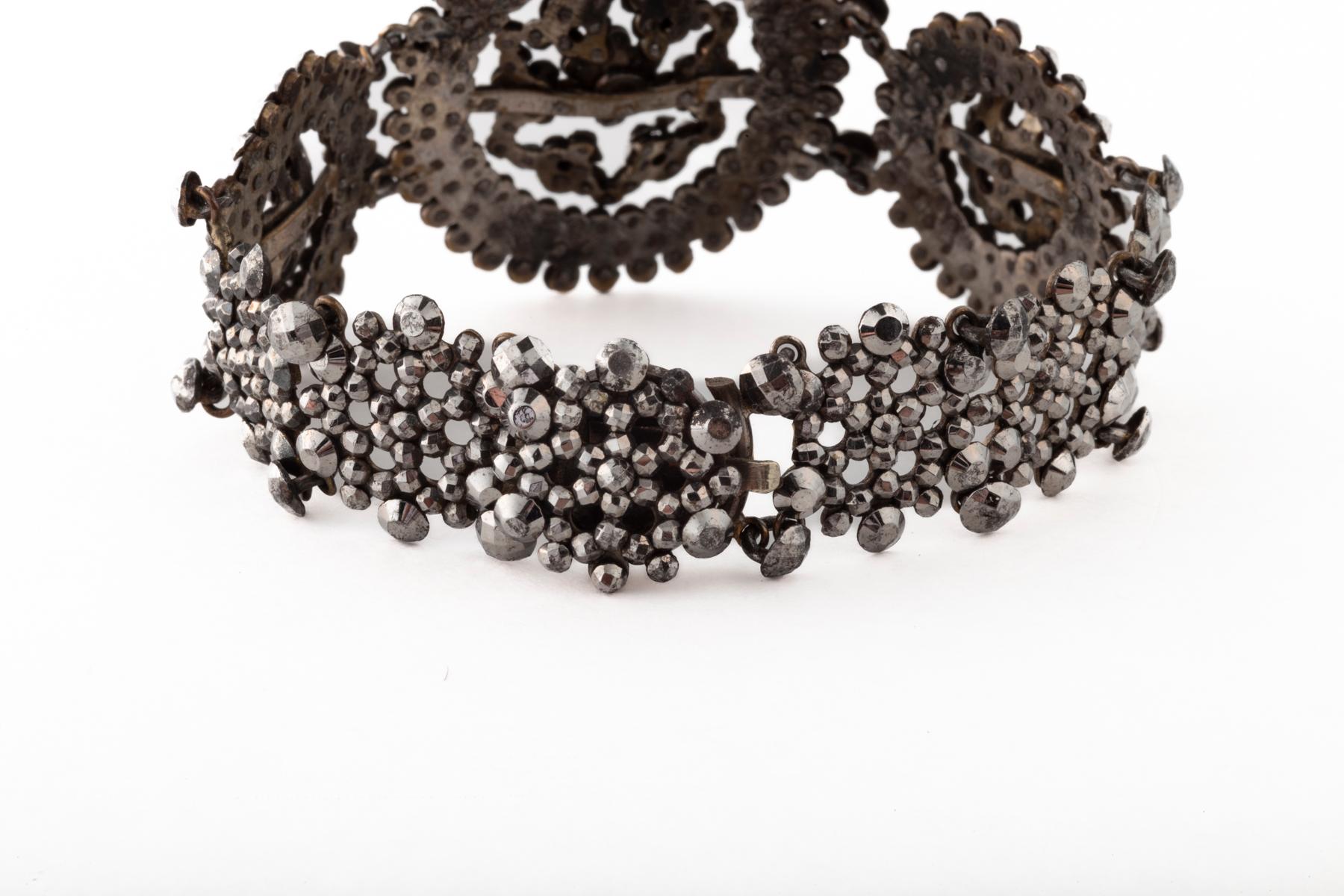 Antique Georgian Cut Steel Bracelet c. 1820 For Sale 2