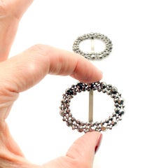 Antike georgianischen Schnitt Stahl Schnalle Paar 1800s