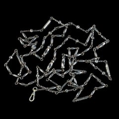 Antique Georgian Cut Steel Guard Chain, circa 1810