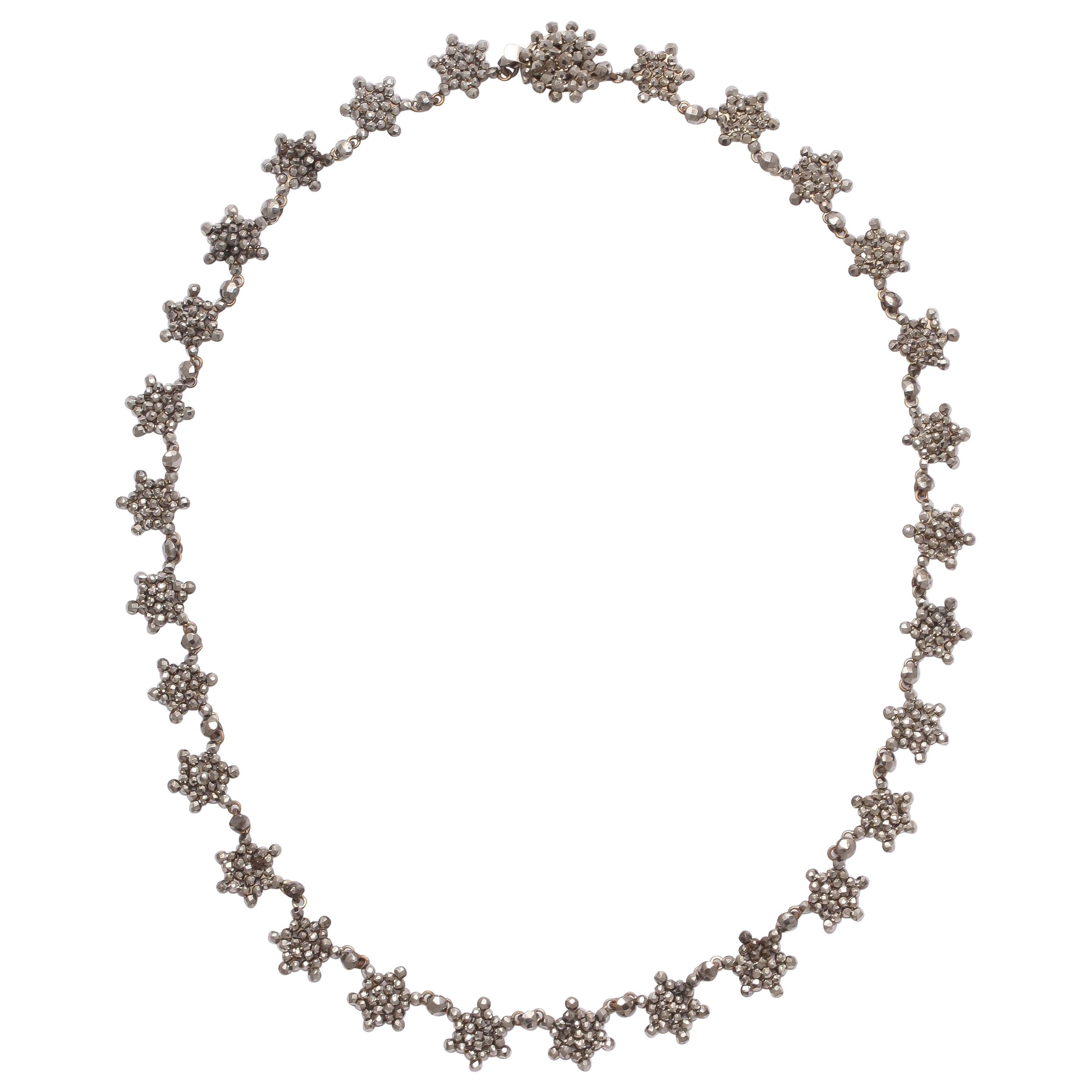 Antique Georgian Cut Steel Star Necklace