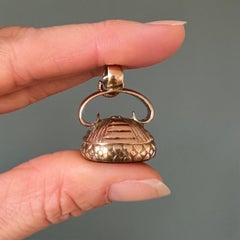Antique Georgian Dark Carnelian Gold Fob Pendant