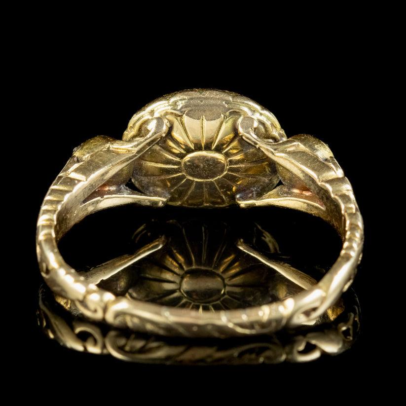 Antiker georgianischer Diamant-Trilogie-Ring im 1,80 Karat-Rosenschliff, um 1780 im Zustand „Gut“ im Angebot in Kendal, GB