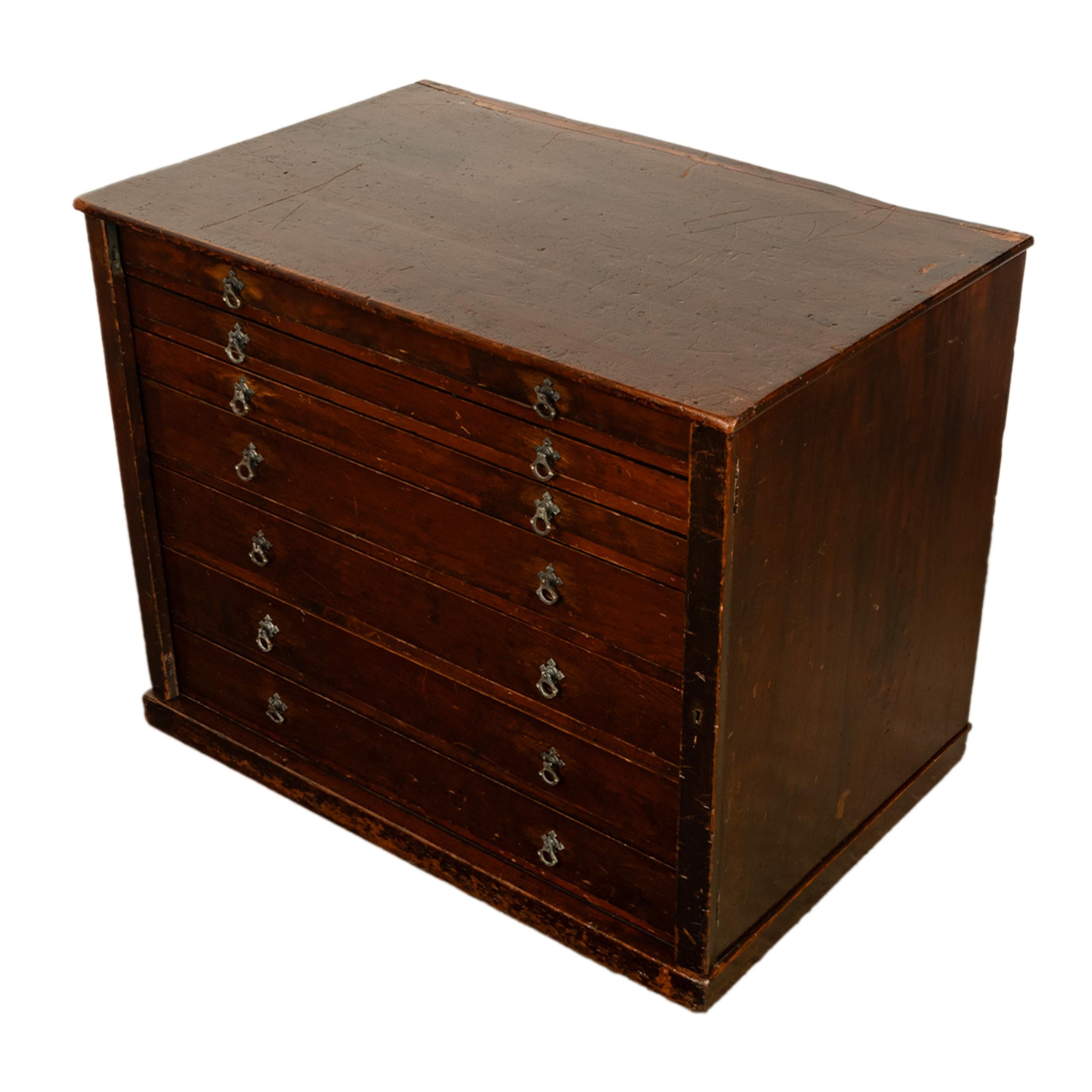 Ancienne commode géorgienne à 7 tiroirs, modèle de plan d'architecte, 1820 en vente 6