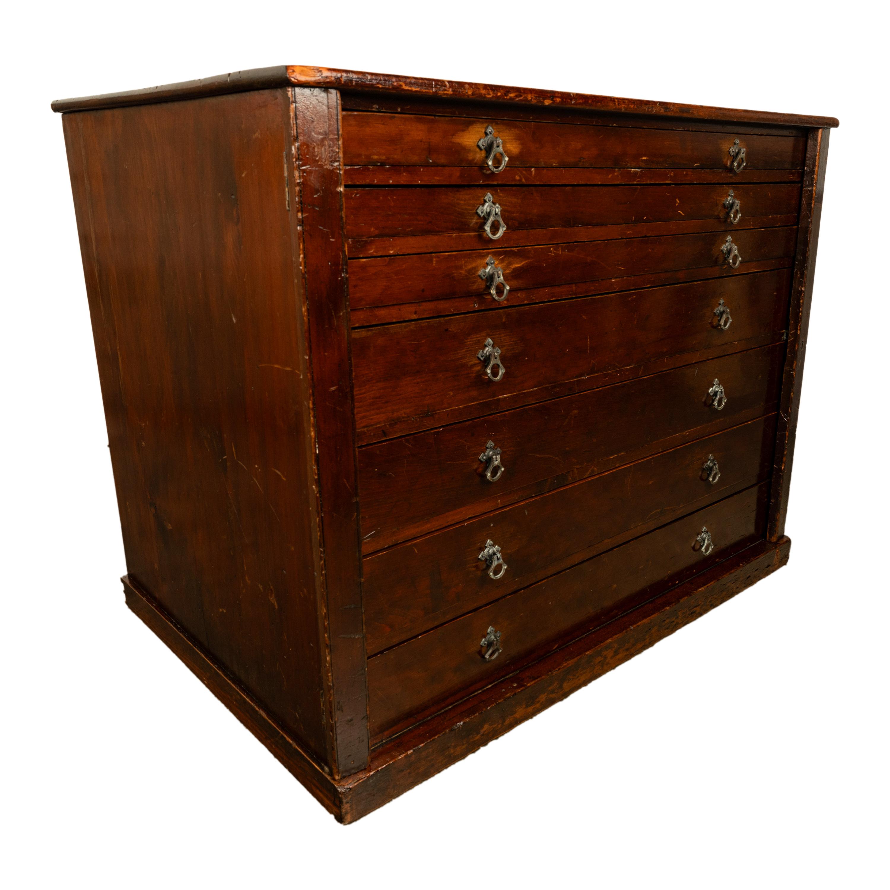 Ancienne commode géorgienne à 7 tiroirs, modèle de plan d'architecte, 1820 en vente 7