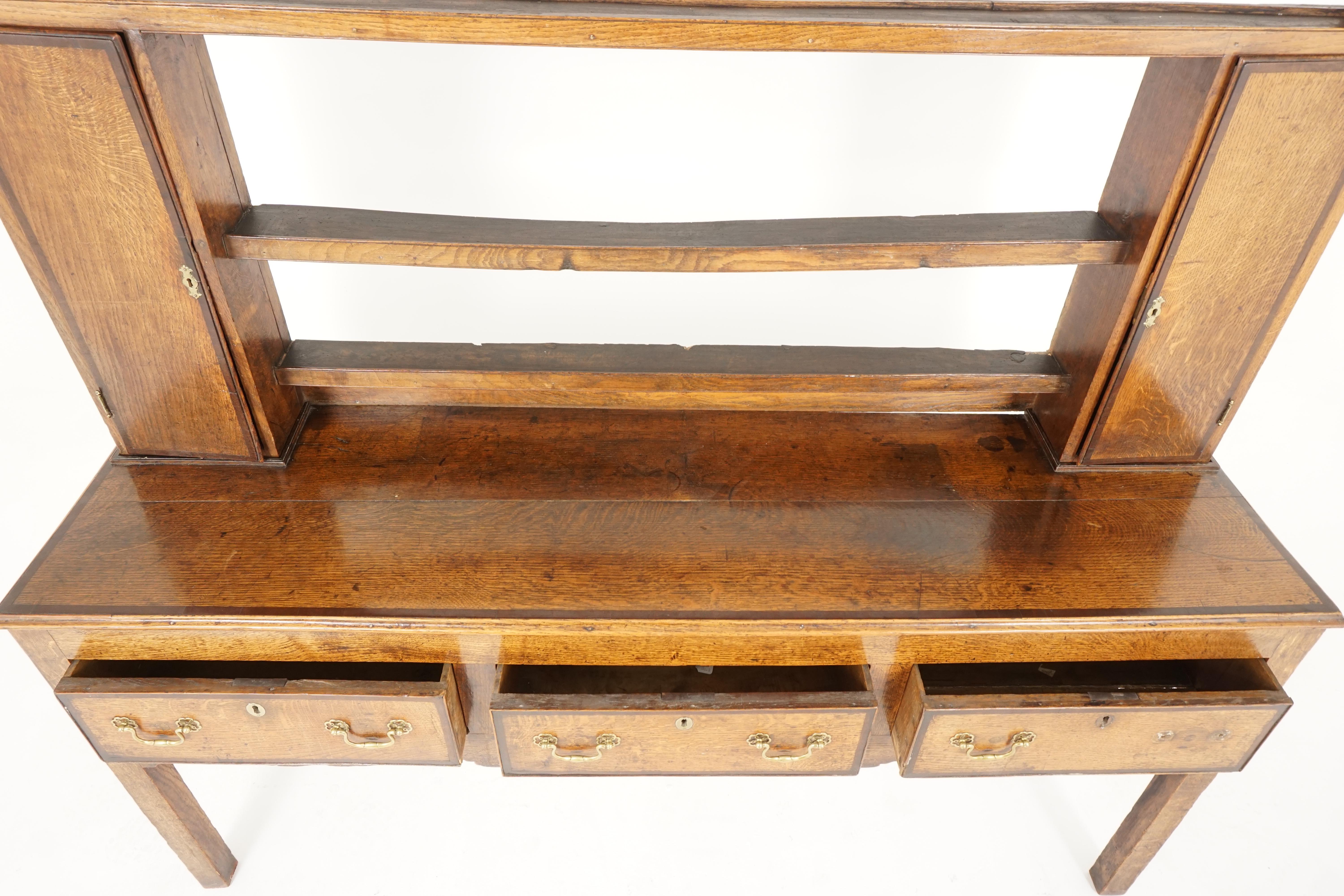 Late 18th Century Antique Georgian Dresser, Oak Welsh Dresser, Antique Dresser, Wales 1780, H200