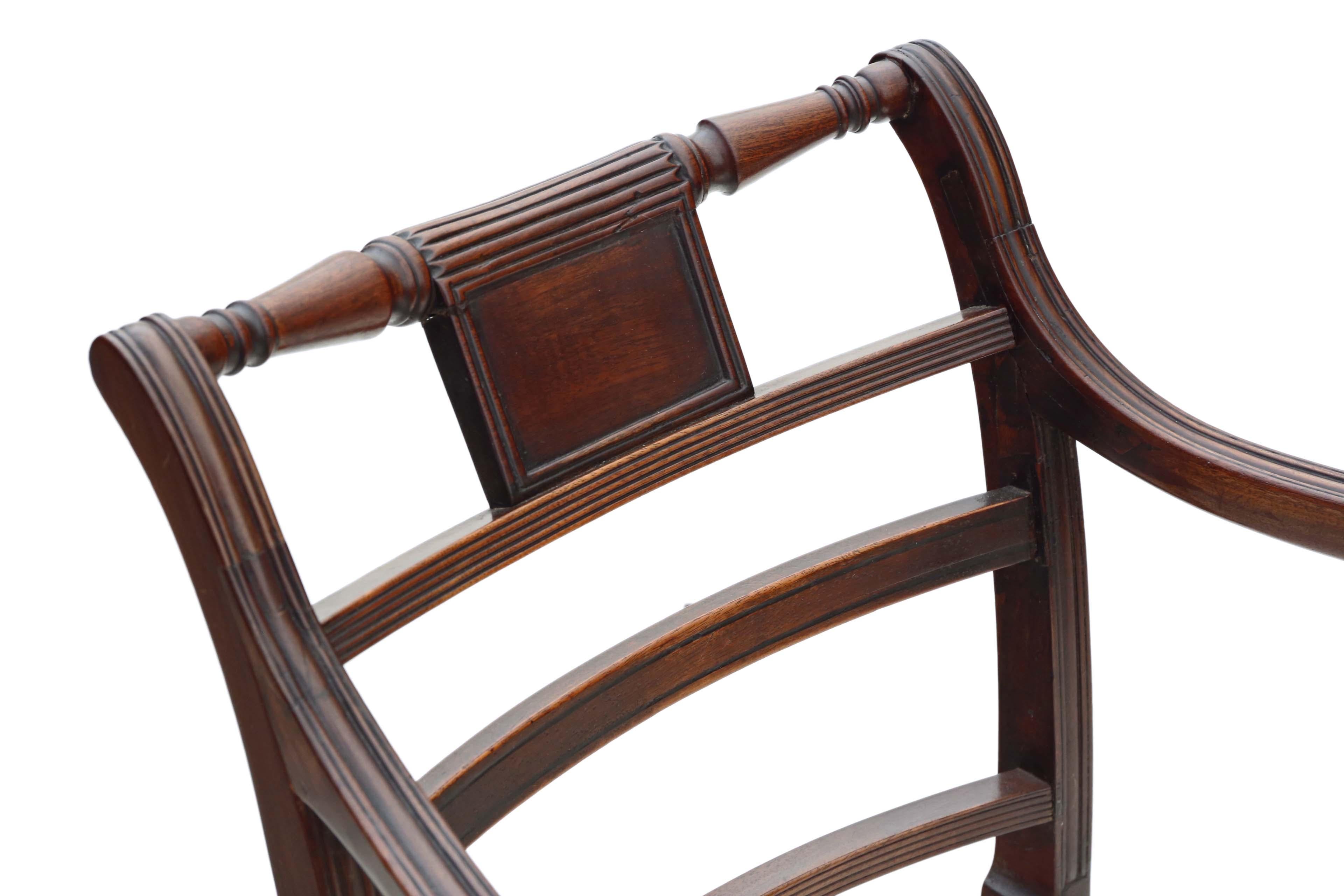 Antique Georgian Elbow Carver Desk Chair 2