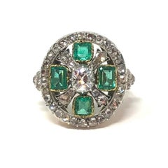 Antique Georgian Emerald and Diamond Ring