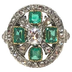 Antique Georgian Emerald and Diamond Ring