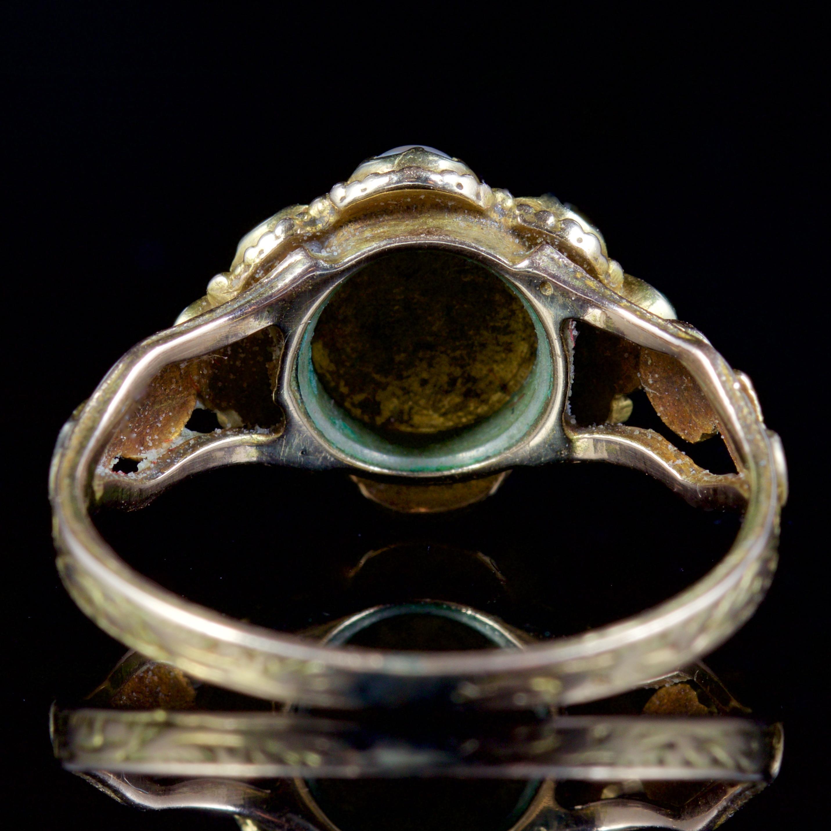 emerald and pearl rings