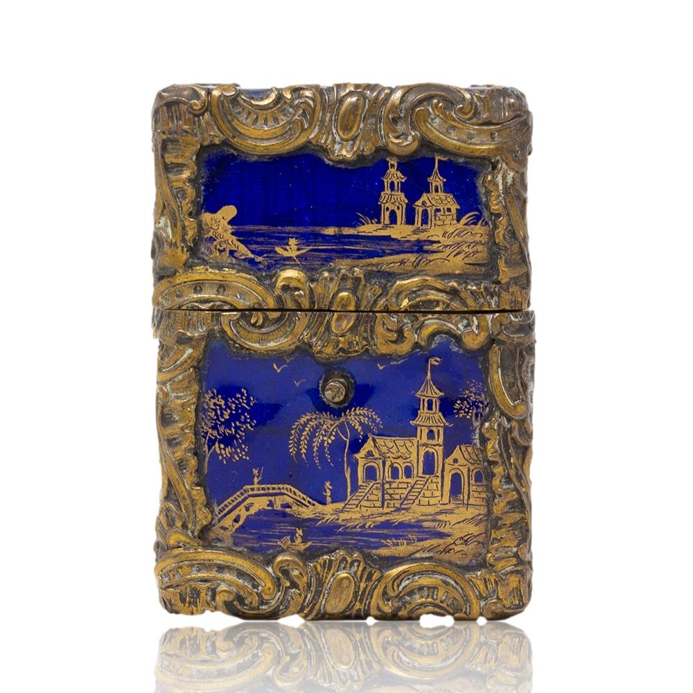Cast Antique Georgian English Chinoiserie Etui Nécessaire Card Case