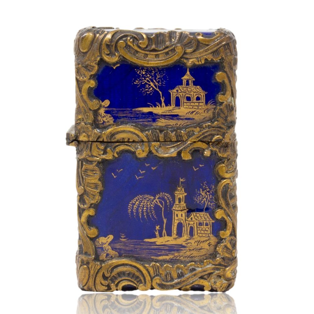 Metal Antique Georgian English Chinoiserie Etui Nécessaire Card Case