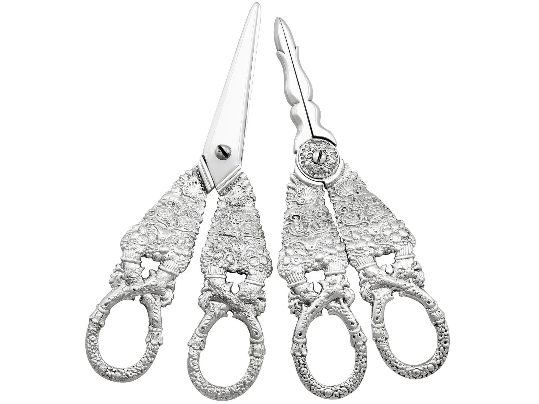 George IV Ciseaux à raisin composite anglais de style géorgien en argent sterling en vente