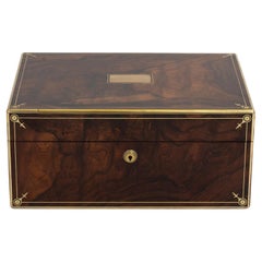 Antique Georgian English Rosewood Jewellery Box by Edwards