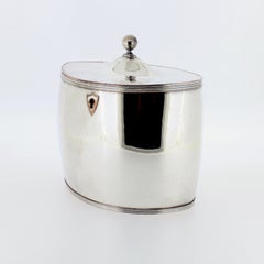 Antique Georgian English Sheffield Silver Plate Tea Caddy