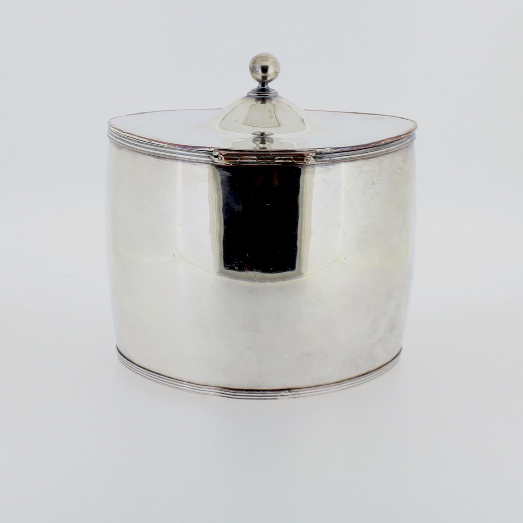 silver plated tea caddy