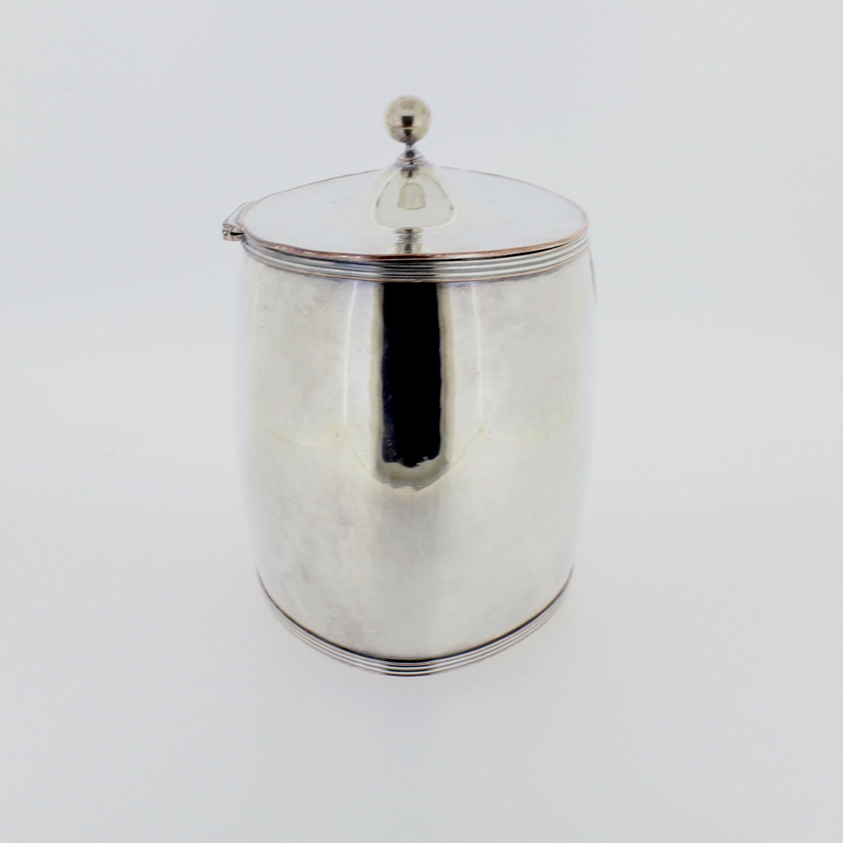 Antike georgianische englische Teedose aus Sheffield-Silberblech im Angebot 1