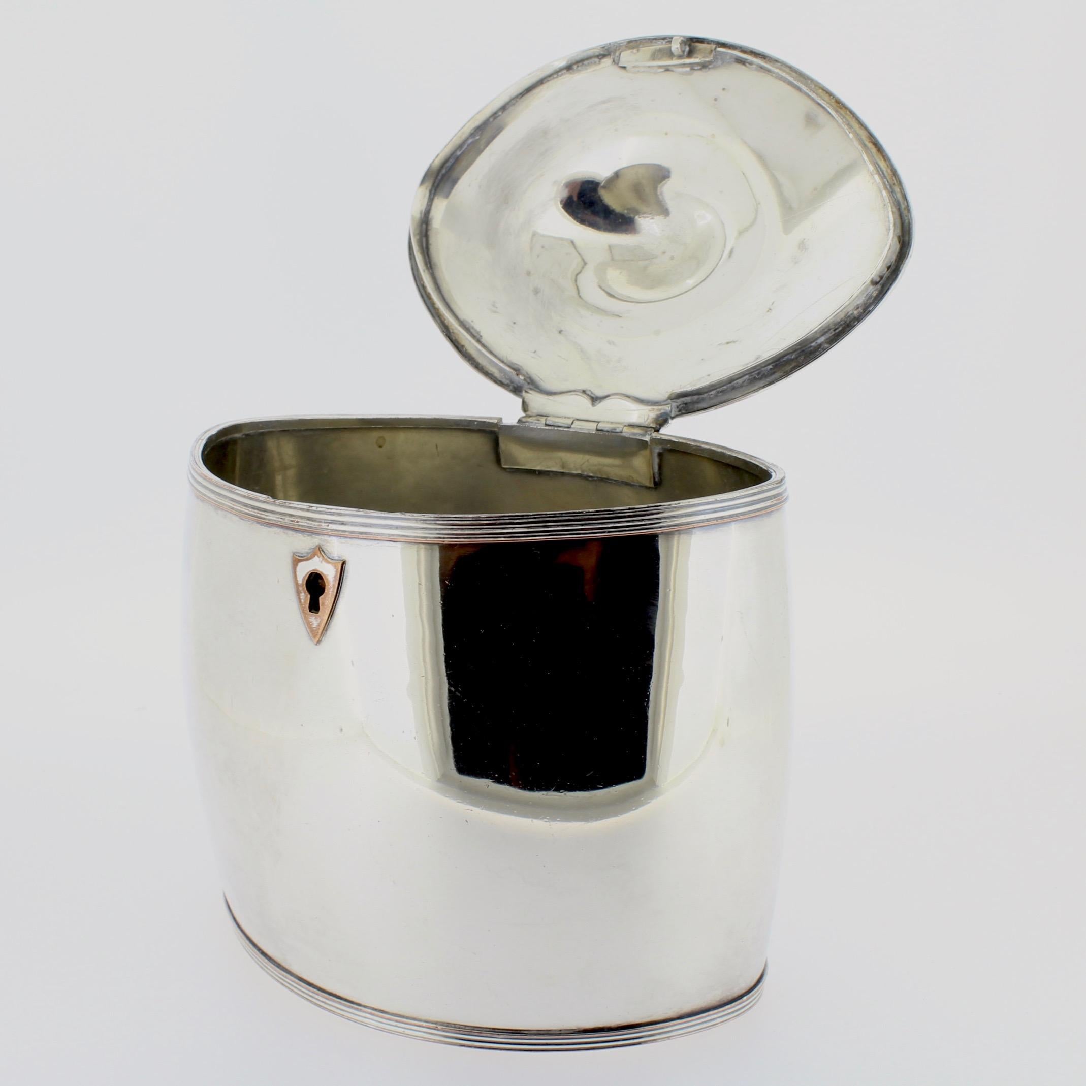 Antike georgianische englische Teedose aus Sheffield-Silberblech im Angebot 4