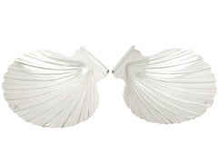 Antique Georgian English Sterling Silver Butter Shell Dishes