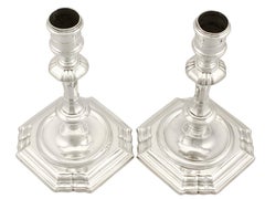 Antique Georgian English Sterling Silver Candlesticks