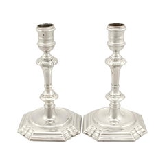 Antique Georgian English Sterling Silver Candlesticks