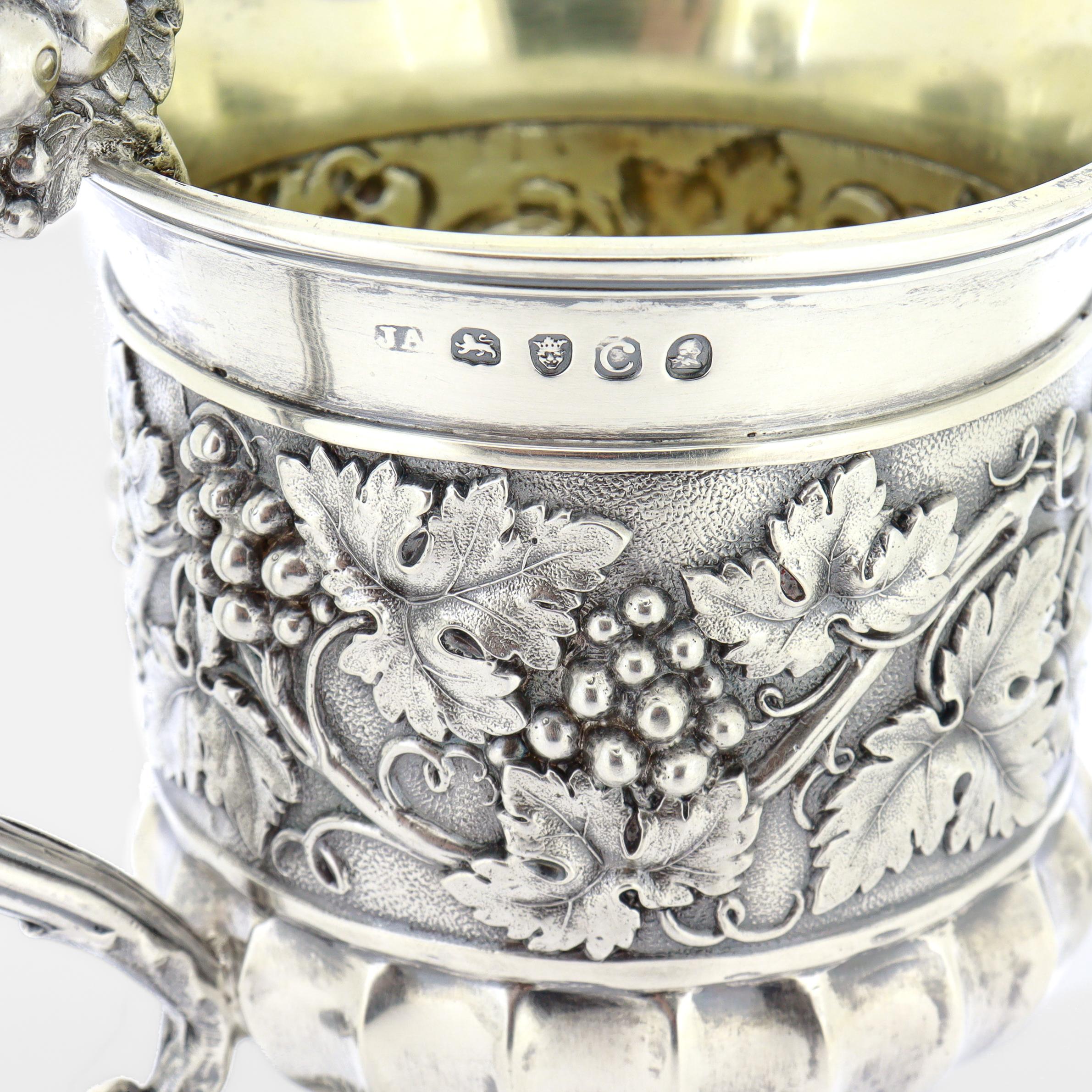 Antica tazza o boccale da battesimo in argento sterling georgiano di Joseph Angell in vendita 5