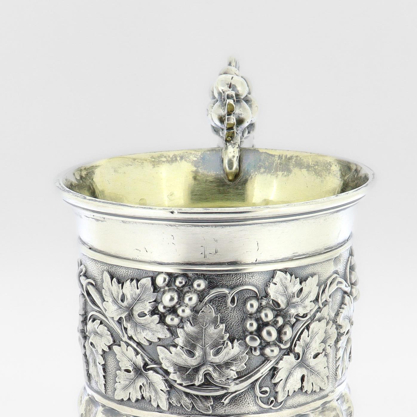 Antica tazza o boccale da battesimo in argento sterling georgiano di Joseph Angell in vendita 6
