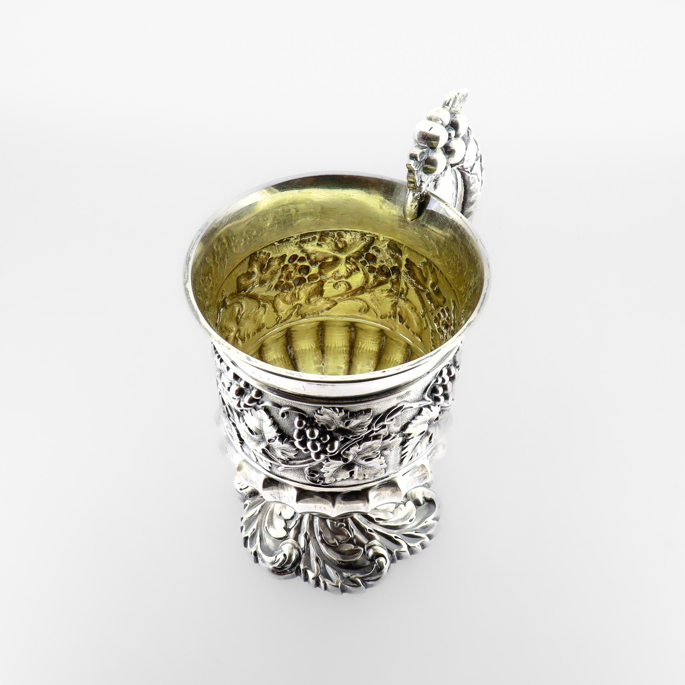 Antica tazza o boccale da battesimo in argento sterling georgiano di Joseph Angell in vendita 1