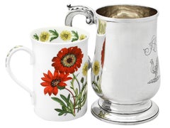 Solomon Hougham Antique Georgian English Sterling Silver Pint Mug