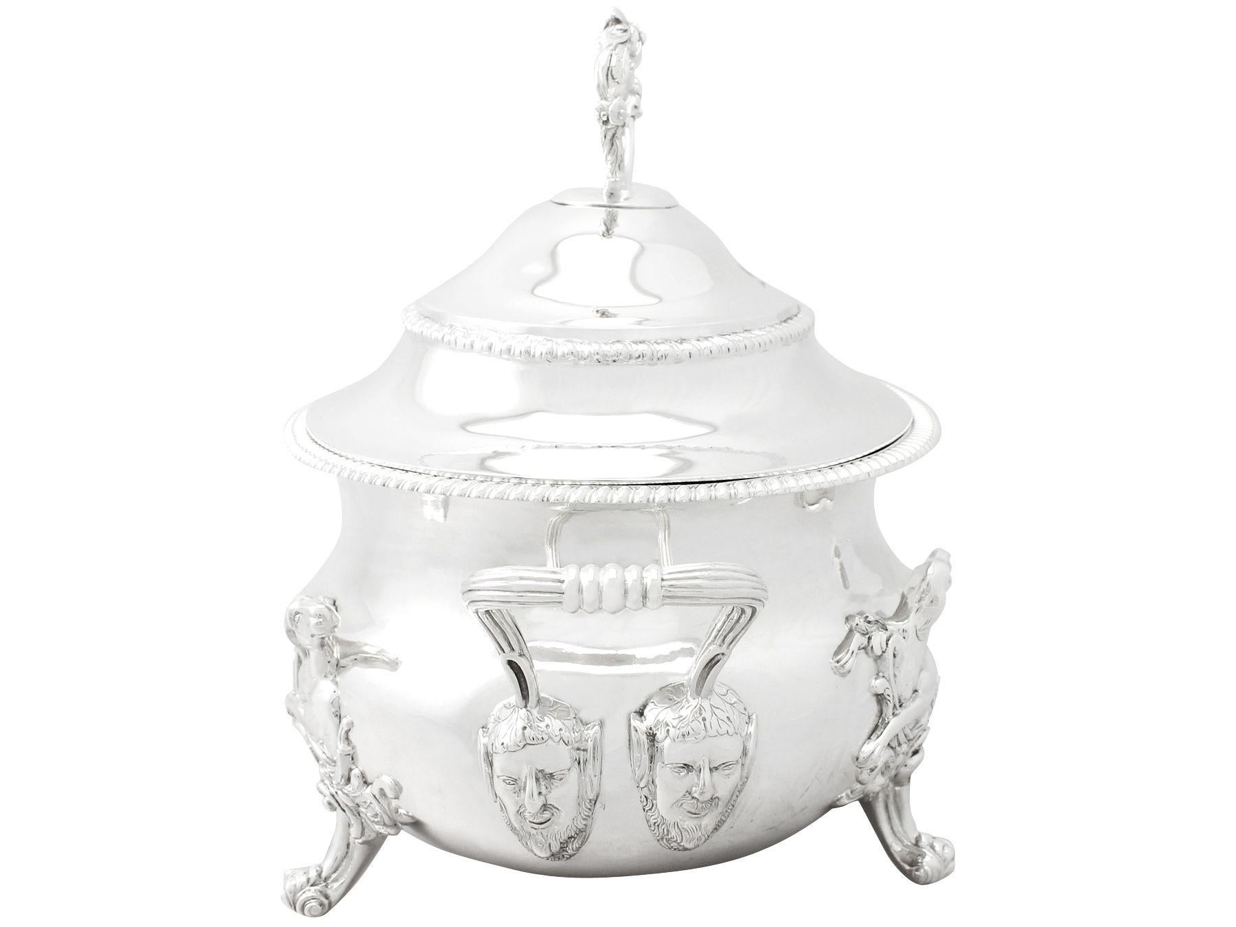 George III Antique Georgian English Sterling Silver Soup Tureen For Sale