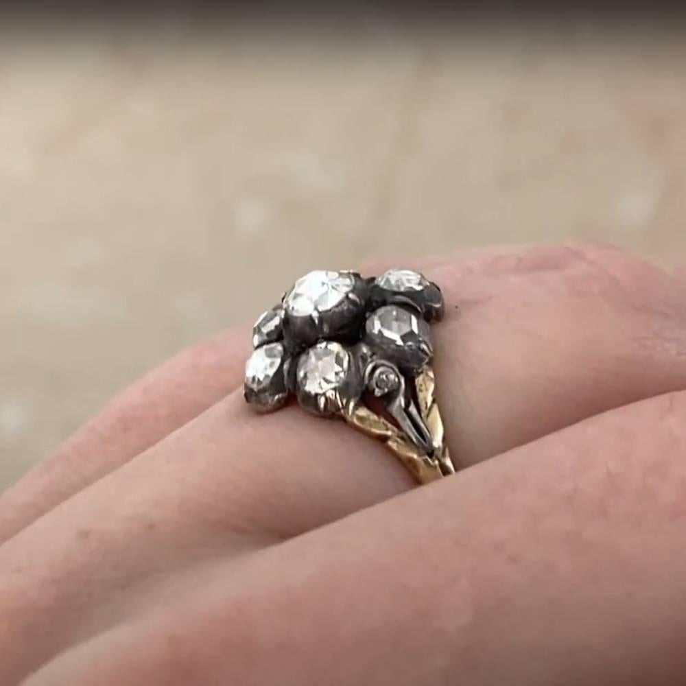 Anello antico di epoca georgiana con diamante (circa 0,7 carati), oro giallo 18 ct. In condizioni ottime in vendita a New York, NY