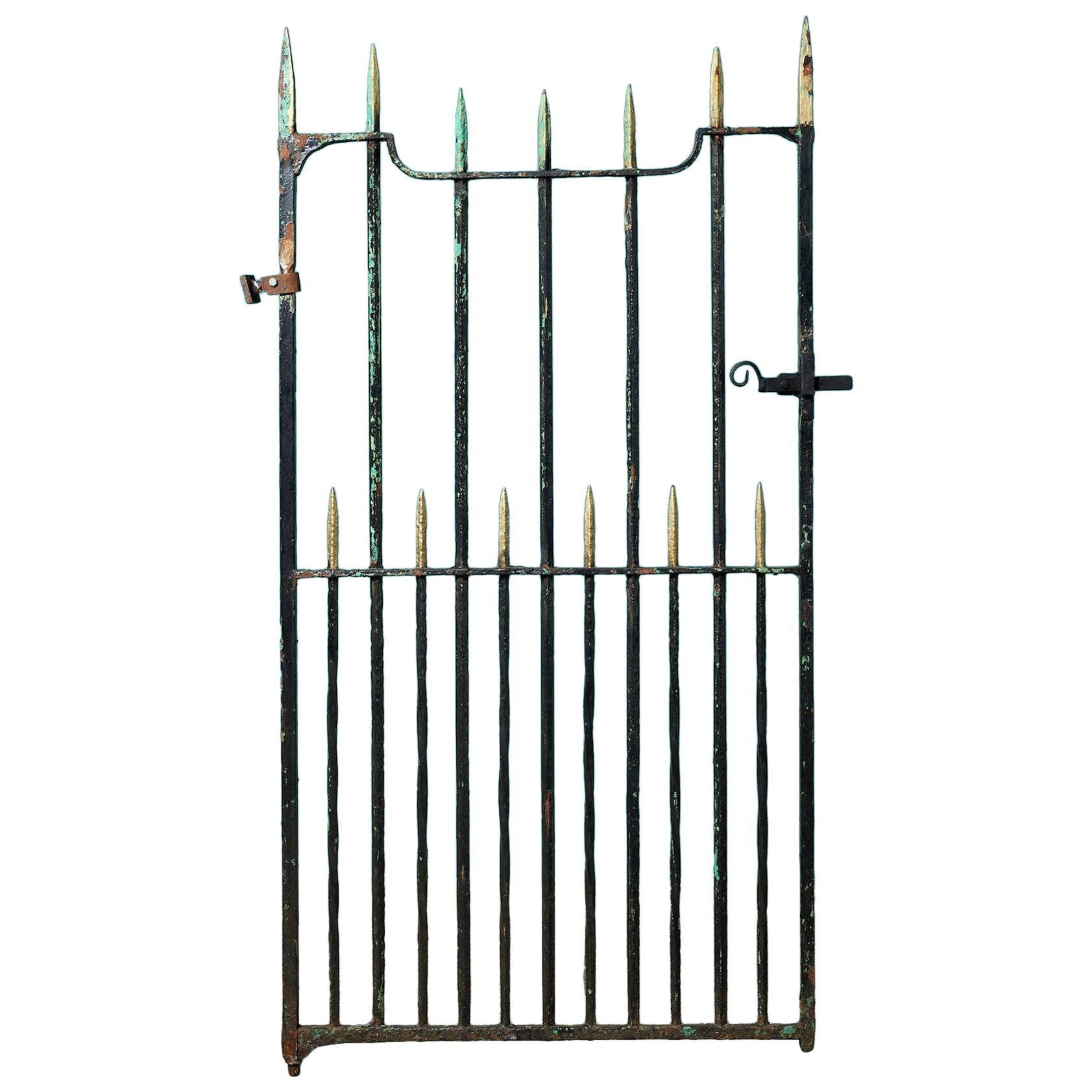 Antico cancello da giardino in ferro battuto di epoca georgiana