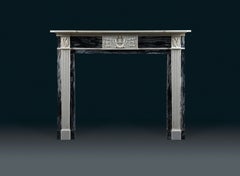 Antique Georgian Fireplace Mantle in Bardiglio and Statuary Marble