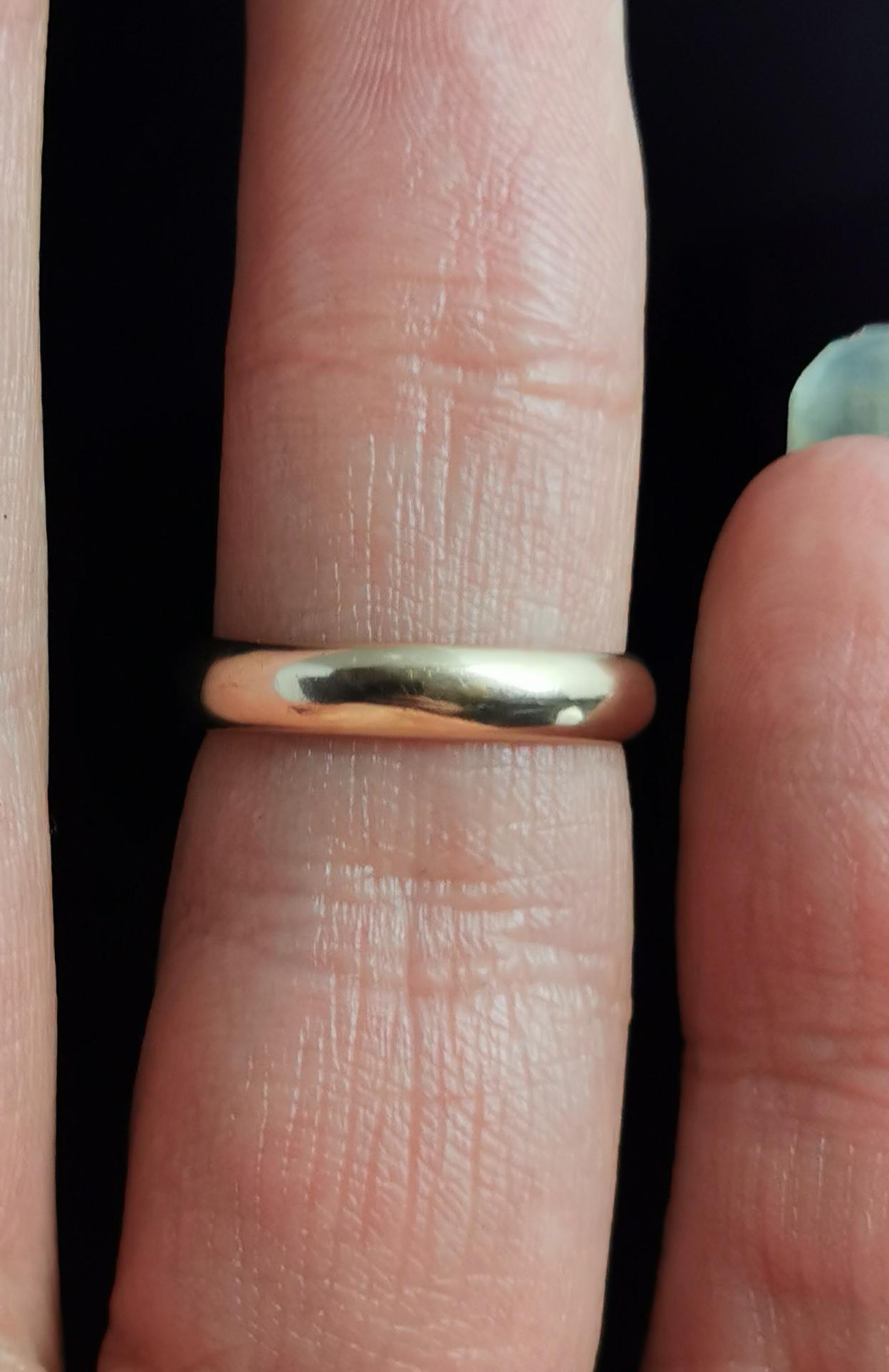 Antique Georgian Flat Cut Garnet Mourning Ring, 9k Gold 9