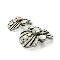 Antique Georgian Französisch Paste Schnalle Paar 1820s