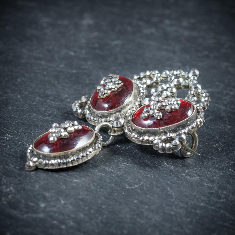 Antique Brooch Silver, circa 1780 For Sale at 1stdibs