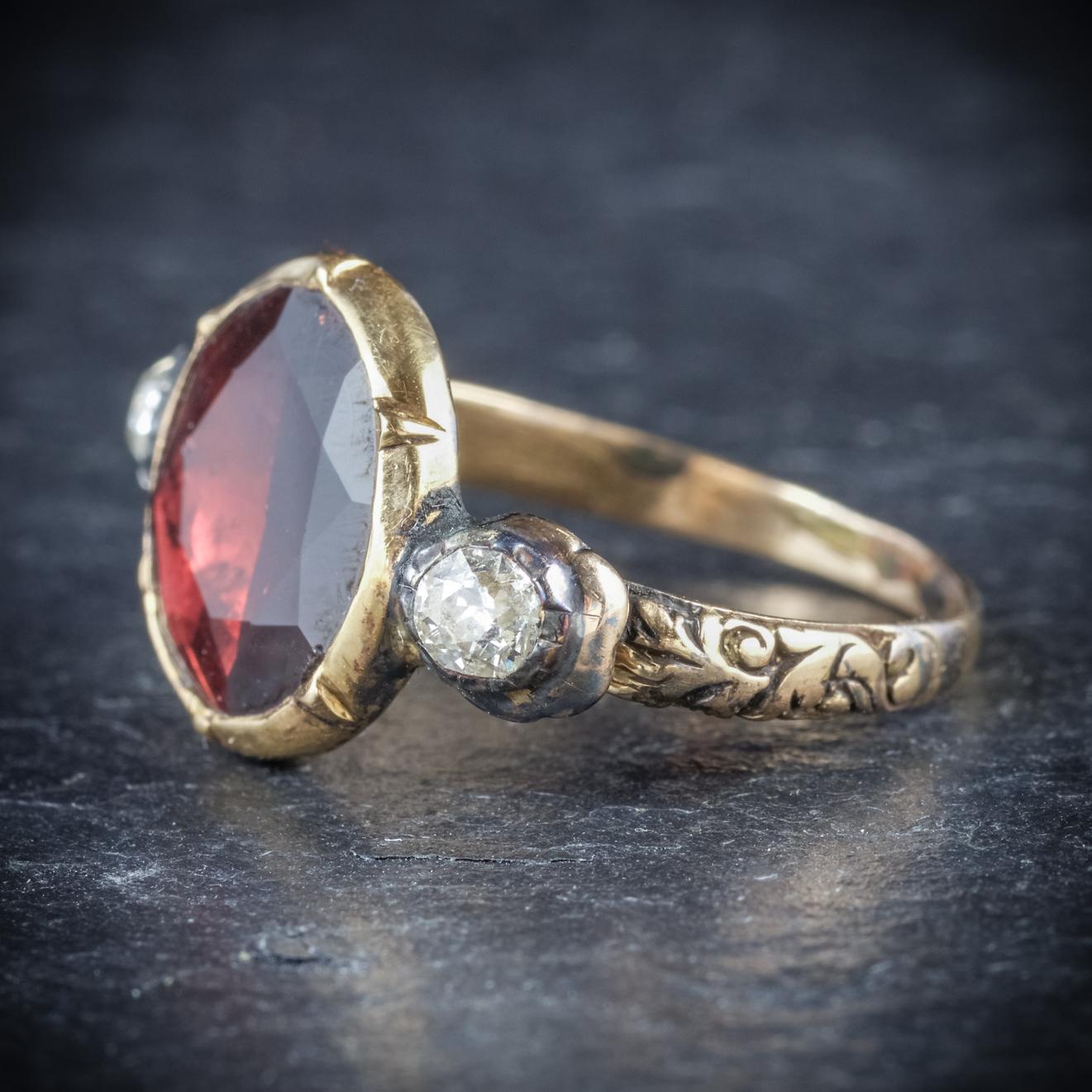 antique garnet ring