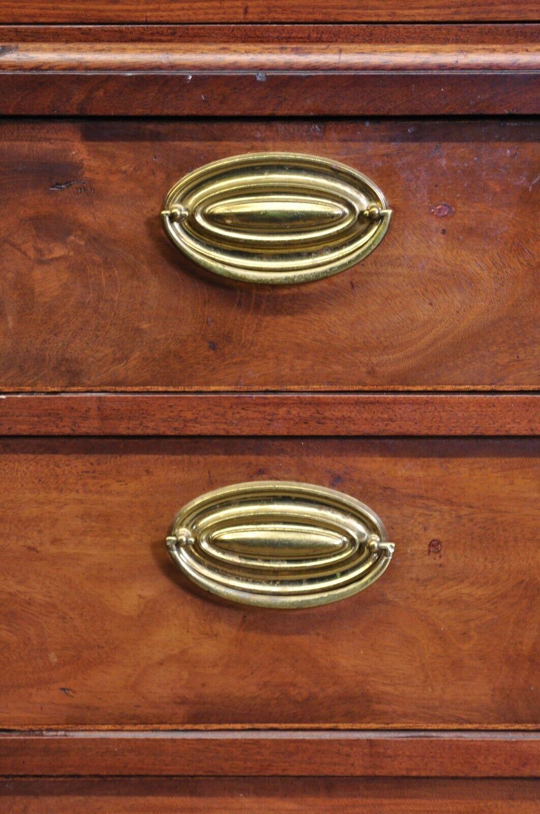 Antique Georgian George III Mahogany Linen Press Wardrobe Dresser Cabinet 6