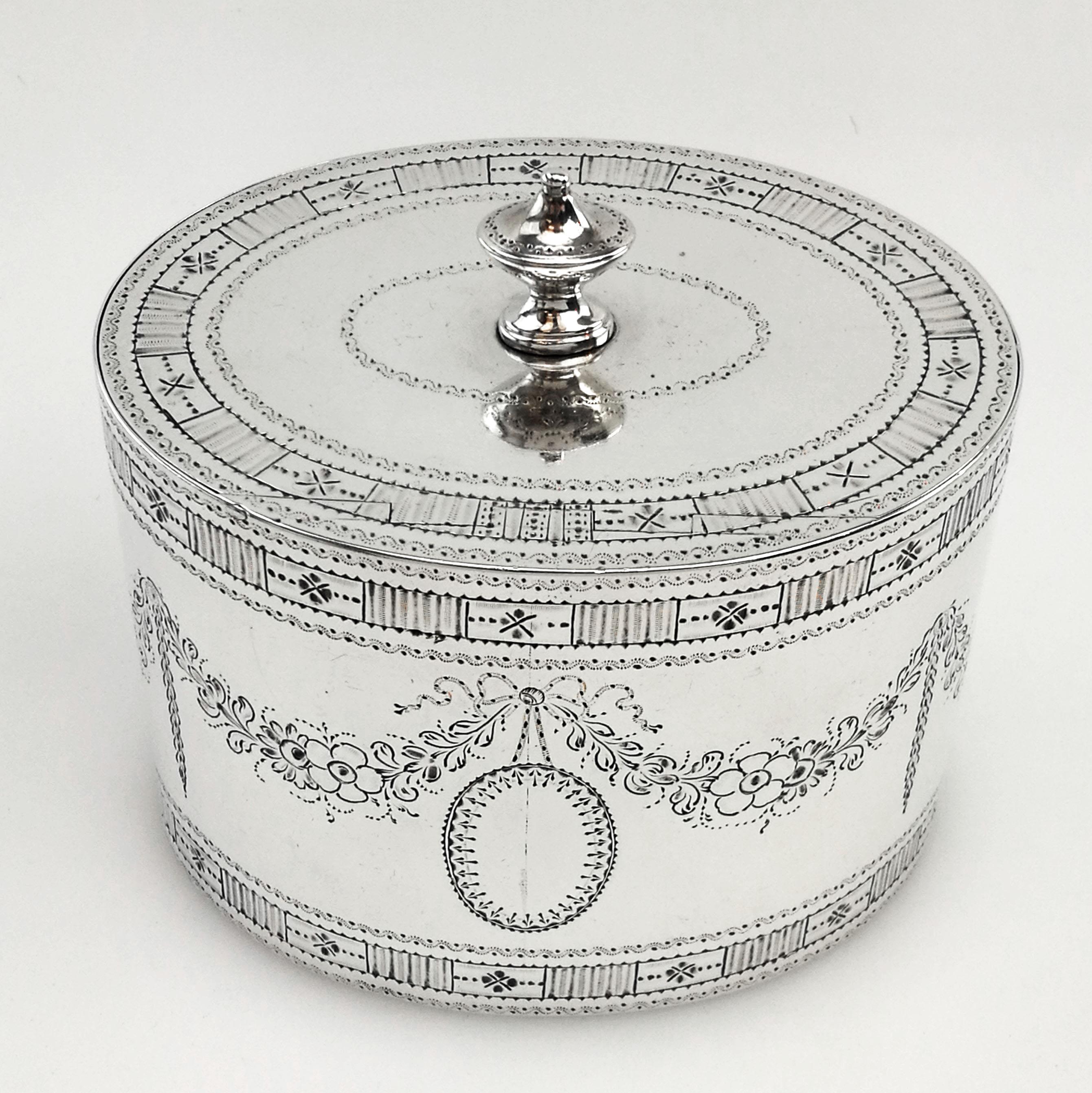 Antique Georgian George III Sterling Silver Teapot & Tea Caddy Set 1780 1