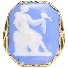 Antique Georgian "Girl With Dove" Cameo Ring