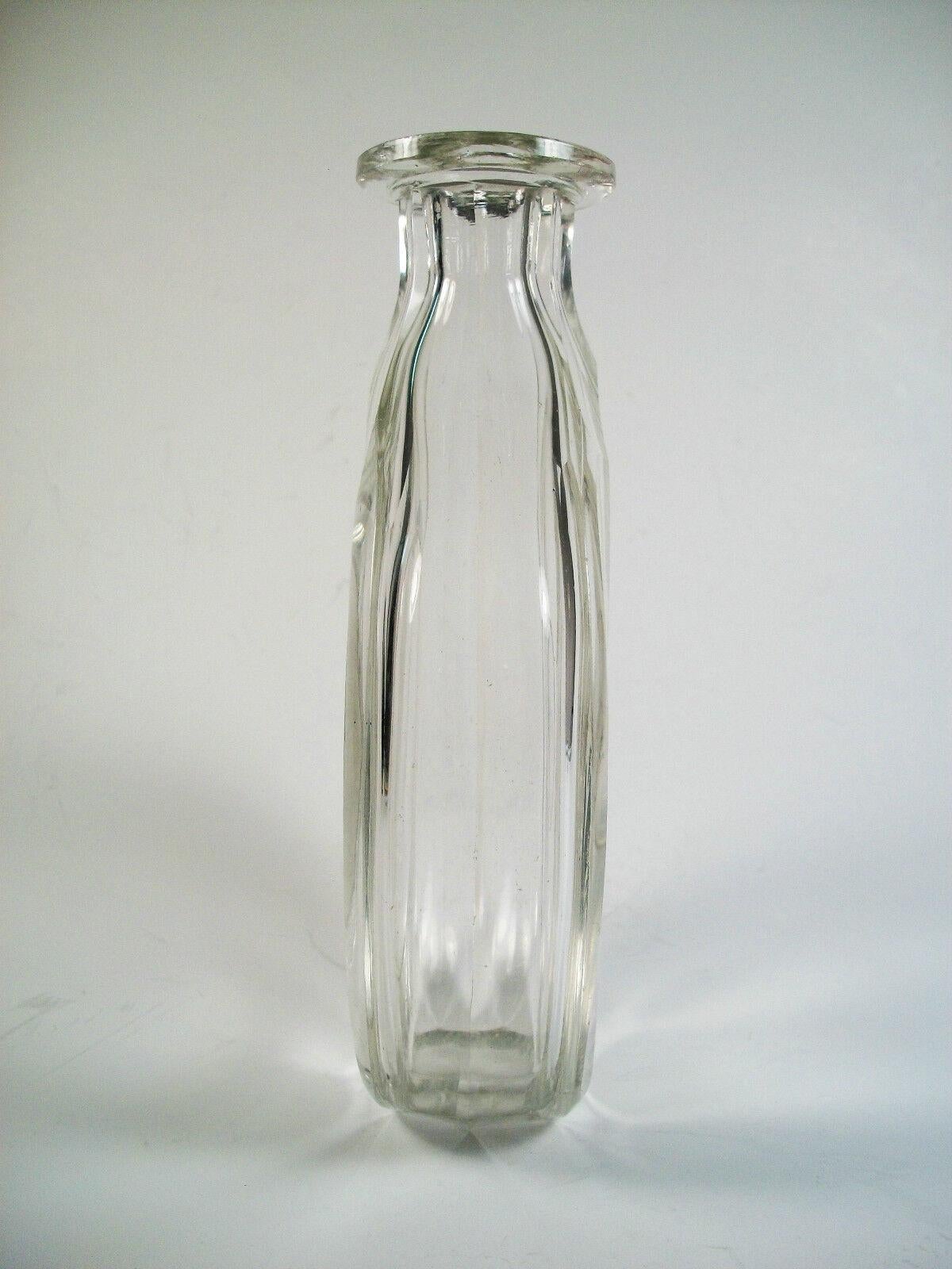 English Antique Georgian Glass Dressing Table Bottle, Monogrammed, 18th/19th Century For Sale