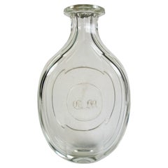 Antique Georgian Glass Dressing Table Bottle, Monogrammed, 18th/19th Century