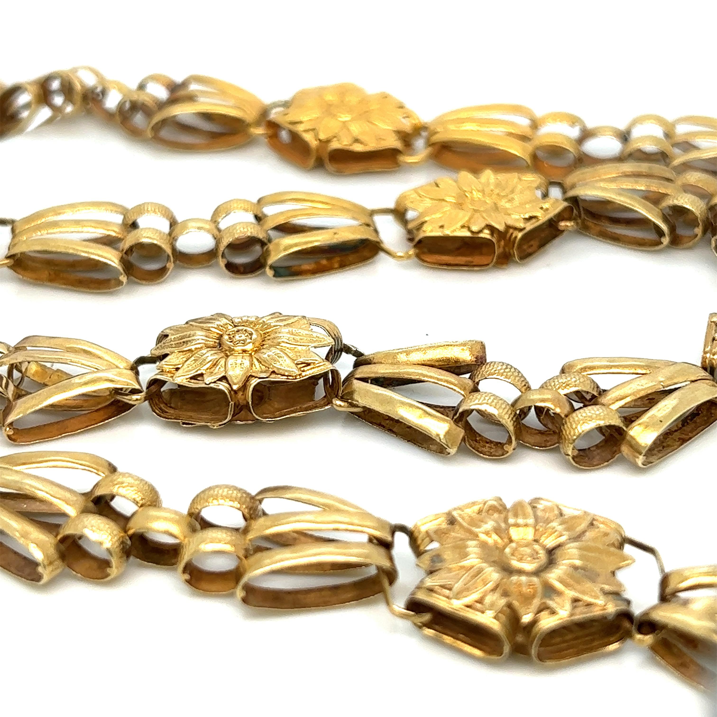 Women's Antique Georgian Gold Long Chain For Sale
